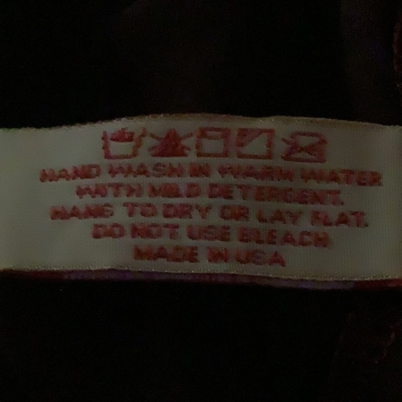 Zuliana Size Small Burgundy Bedazzled Ruffle Side Tie Skirt. Made in USA. New - Picture 4 of 4